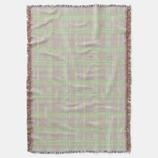 Farmhouse Neutral Sage Plaid Decke (Vorderseite Vertikal)