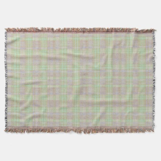 Farmhouse Neutral Sage Plaid Decke (Vorderseite)