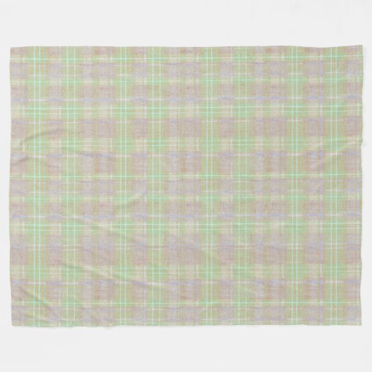 Farmhouse Neutral Sage Plaid Fleecedecke (Vorderseite (Horizontal))