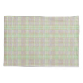 Farmhouse Neutral Sage Plaid Kissenbezug (Rückseite-Links)