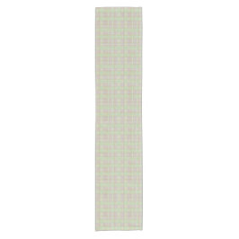 Farmhouse Neutral Sage Plaid Kurzer Tischläufer