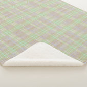 Farmhouse Neutral Sage Plaid Sherpadecke (3/4)