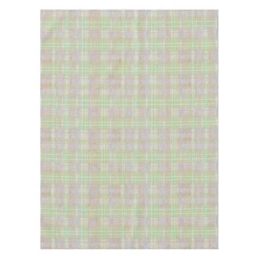 Farmhouse Neutral Sage Plaid Tischdecke (Vorderseite)