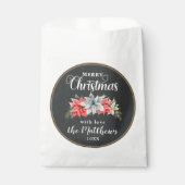 Farmhouse Poinsettia Rustic Merry Christmas Geschenktütchen (Vorderseite)