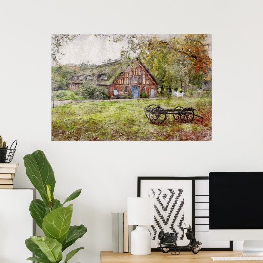 Farmhouse Poster (Heimbüro)