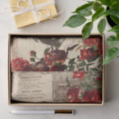 Farmhouse Rooster Roses Decoupage Ephemera Tissu T Seidenpapier (Geschenk)