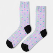 Farmhouse-Rosa-Ananas Socken (Linkes Detail)