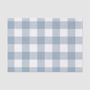 Farmhouse-Rustikal Blaugrau Büffel Kariert Quadrat Seidenpapier