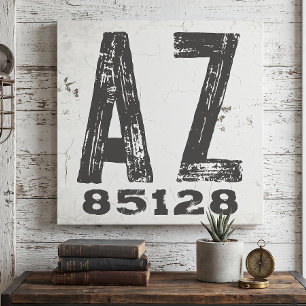 Farmhouse Rustikale Postleitzahl Arizona Leinwanddruck