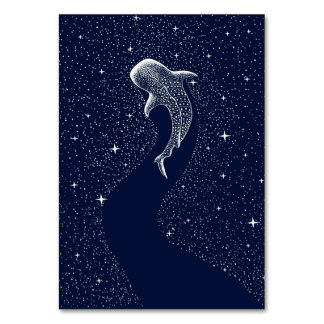 Farmhouse Shark Art Flower Shark Vintage Tischnummer