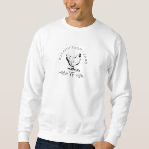 Farmhouse Style Chicken Farm Monogram Sweatshirt