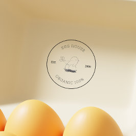 Farmhouse Style Egg Carton Stamp Family Business Gummistempel