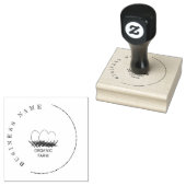 Farmhouse Style Egg Carton Vintage Round Stamp Gummistempel (Stempel)