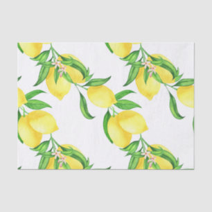 Farmhouse Style Lemon auf einem Weinpapier Seidenpapier