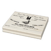 Farmhouse Style Monogram DucK Eierkarton Briefmark Gummistempel (Stempel)