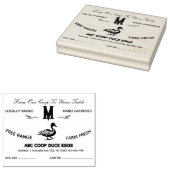 Farmhouse Style Monogram DucK Eierkarton Briefmark Gummistempel (Stempel)