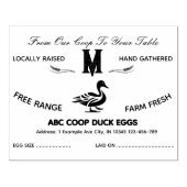 Farmhouse Style Monogram DucK Eierkarton Briefmark Gummistempel (Prägung)