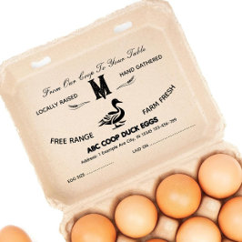 Farmhouse Style Monogram DucK Eierkarton Briefmark Gummistempel