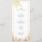 Farmhouse Style Wedding Event Menu Flat Card Menükarte (Vorderseite)