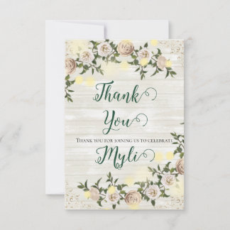 Farmhouse Tea Bridal Shower Flat Thank You Card Dankeskarte