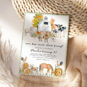 Farmhouse Tiere Farm Thema Geburtstagsparty Einladung