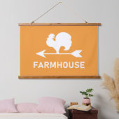 FARMHOUSE WATHER VANE WANDTEPPICH MIT HOLZRAHMEN (Schlafzimmer)
