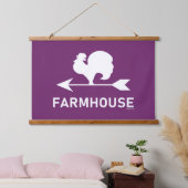 FARMHOUSE WATHER VANE WANDTEPPICH MIT HOLZRAHMEN (Schlafzimmer)