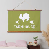 FARMHOUSE WATHER VANE WANDTEPPICH MIT HOLZRAHMEN (Schlafzimmer)