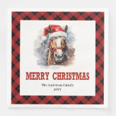 Farmhouse Western Tartan Christmas Napkins Serviette (Vorderseite)
