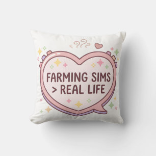 Farming Sims größer als echtes Leben Pastell Kisse Kissen