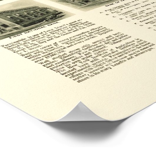 Farmingdale, NY Panorama Karte - 1925 Poster (Ecke)