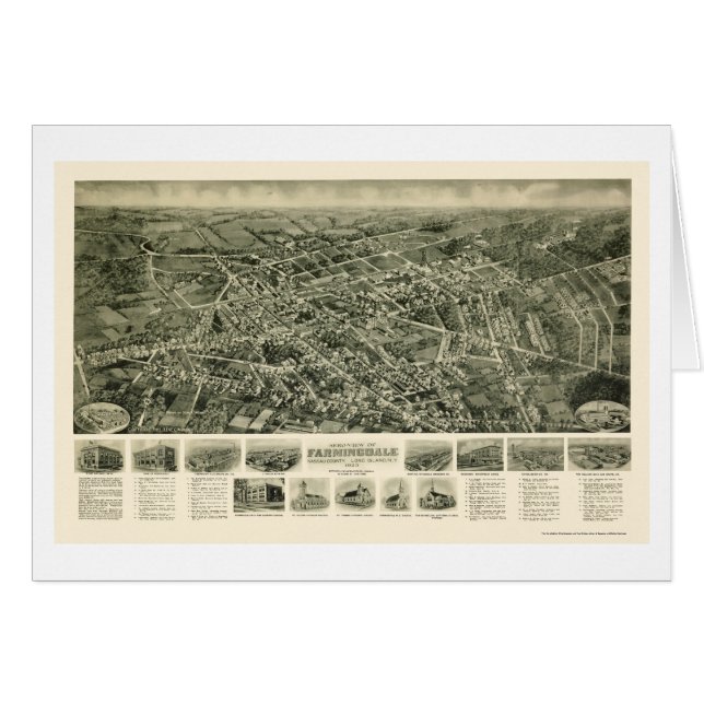 Farmingdale, NY panoramische Karte - 1925 (Vorderseite (Horizontal))