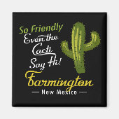 Farmington Cactus Funny Retro Magnet (Vorne)