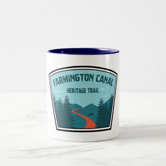 Farmington Canal Heritage Trail Zweifarbige Tasse (Mittel)