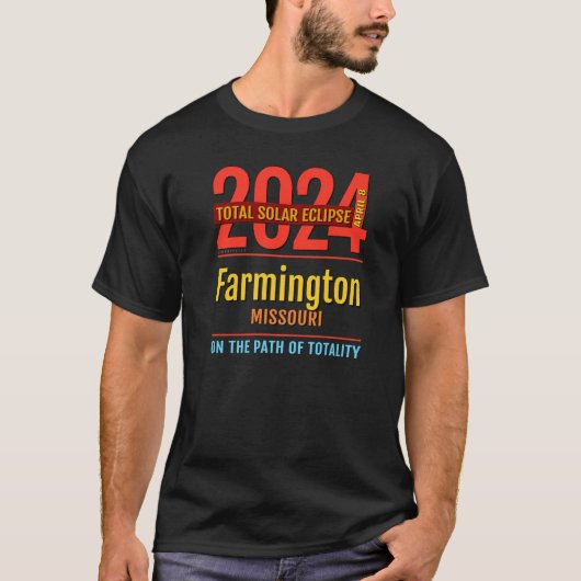 Farmington Missouri Total Solar Eclipse 2024 4 T-Shirt (Vorderseite)