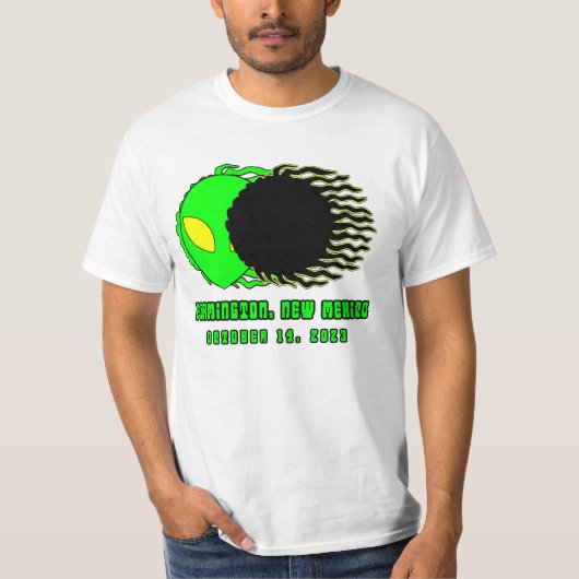 FARMINGTON NEW MEXICO Solar Eclipse Funny Alien T-Shirt (Vorderseite)