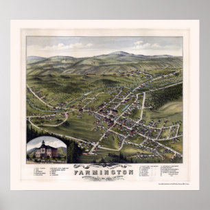 Farmington, NH Panoramic Map - 1877 Poster