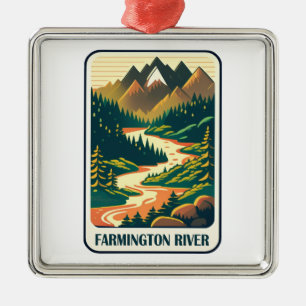 Farmington River Connecticut Farben Ornament Aus Metall