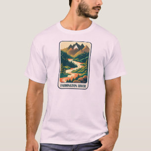 Farmington River Connecticut Farben T-Shirt
