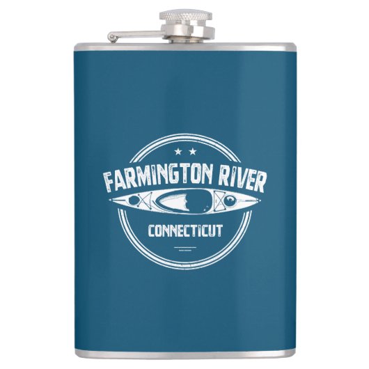 Farmington River Connecticut Kayaking Flachmann (Vorderseite)