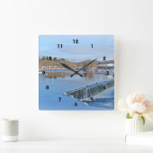 Farmington River Wall Clock Quadratische Wanduhr (Zuhause)