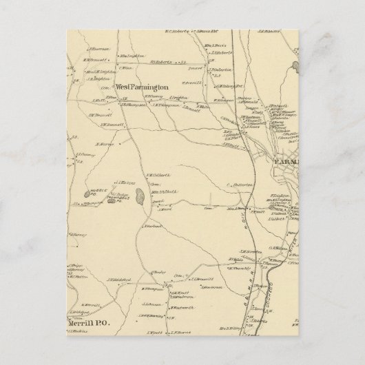 Farmington, Strafford Co. Postkarte (Vorderseite)