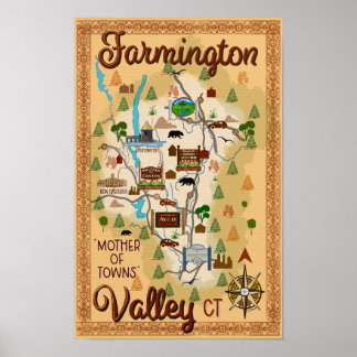 Farmington Valley, Connecticut 11x17 Poster