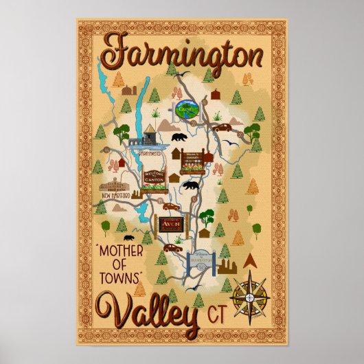Farmington Valley, Connecticut 11x17 Poster (Vorne)