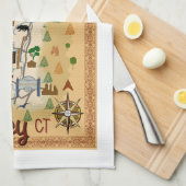 Farmington Valley, Connecticut, Mutter der Städte Geschirrtuch (Viertel Falte)