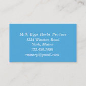 Farmkühe Roter Stall Visitenkarte (Rückseite)