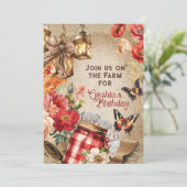 Farmland Chic Party Einladung (Stehend Vorderseite)