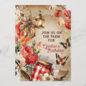 Farmland Chic Party Einladung (Vorne/Hinten)
