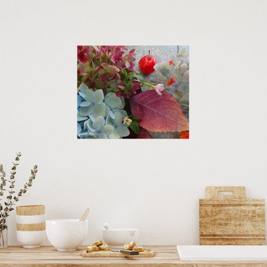 FARMphemera.com Poster "Antiques & Hydrangea" (Küche)