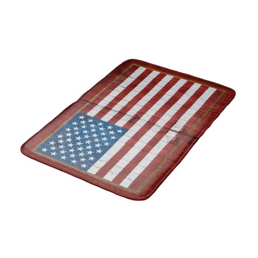 Farms American Flag | Barn Mural Badematte (Schrägansicht)